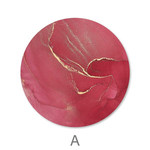 Rose Petal - Circle Canvas Art Clock Canvas