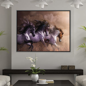 Run To Freedom Canvas Art Clock Canvas