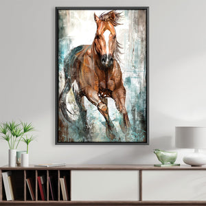 Running Through the Abstract Canvas Art 30 x 45cm / Unframed Canvas Print Clock Canvas