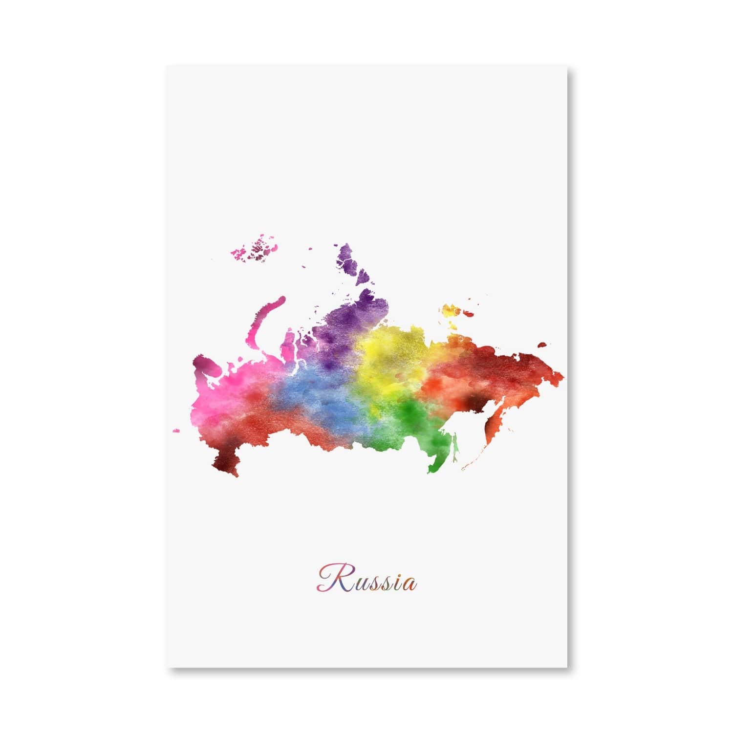 Russia Rainbow Canvas Art Clock Canvas