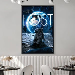 Sad Astronaut 2 Canvas Art 30 x 45cm / Unframed Canvas Print Clock Canvas