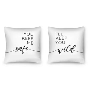 Safe and Wild Cushion Cushion Clock Canvas