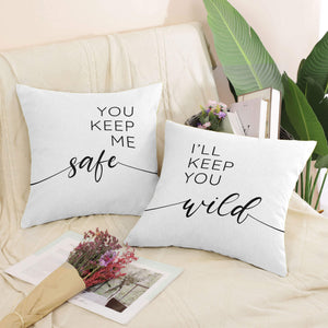 Safe and Wild Cushion Cushion Clock Canvas