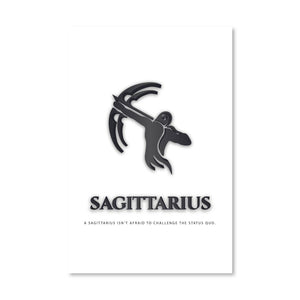 Sagittarius - White Canvas Art Clock Canvas