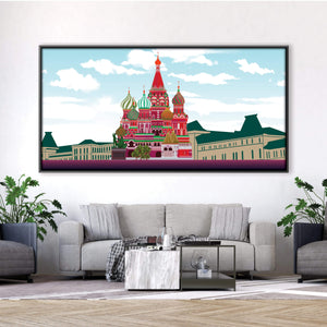 Saint Basil Cathedral Canvas Art Clock Canvas