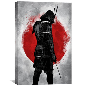 Samurai 2 Canvas Art Clock Canvas