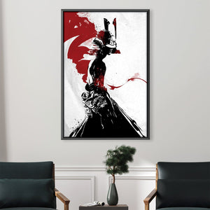 Samurai Girl Canvas Art 30 x 45cm / Unframed Canvas Print Clock Canvas