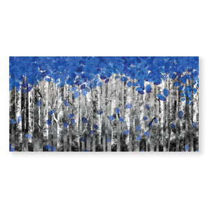 Sapphire Forest Canvas Art Clock Canvas