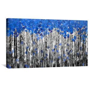 Sapphire Forest Canvas Art Clock Canvas