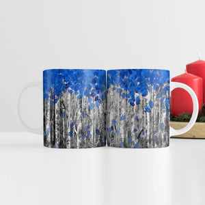 Sapphire Forest Mug Mug White Clock Canvas