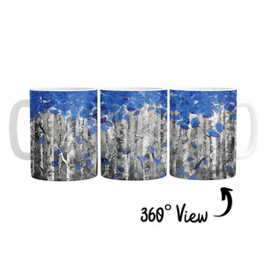 Sapphire Forest Mug Mug White Clock Canvas