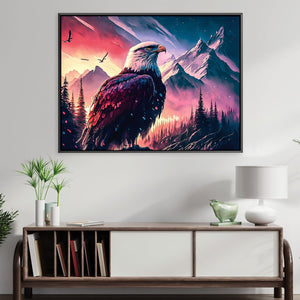 Scenic Eagle Canvas Art Clock Canvas