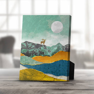 Scenic Landscape A Desktop Canvas Desktop Canvas 25 x 20cm Clock Canvas