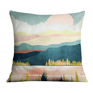 Scenic Landscape C Cushion Cushion Cushion Square Clock Canvas