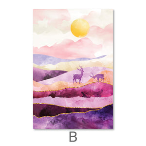 Scenic Landscape Canvas Art B / 50 x 70cm / Unframed Canvas Print Clock Canvas