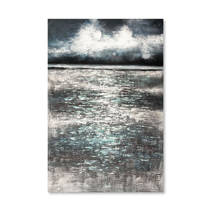 Sea of Reflection Oil Painting Oil Clock Canvas