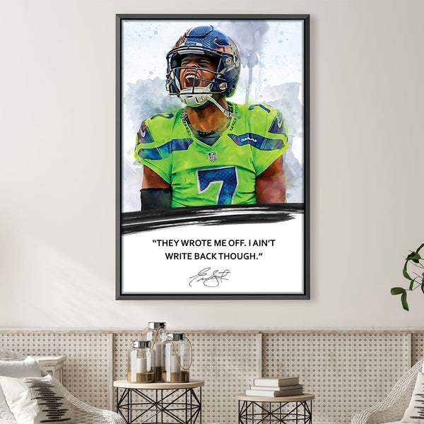 Seattle Seahawks Jersey Canvas Wall Decor Art 