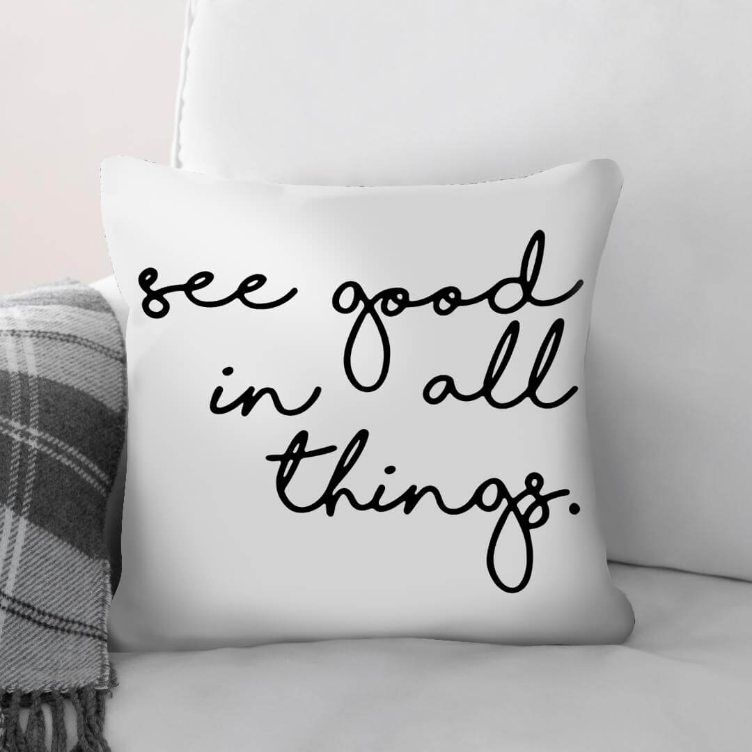 See Good B Cushion Cushion Cushion Square Clock Canvas