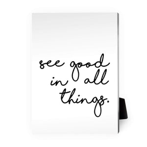 See Good Desktop Canvas Desktop Canvas 13 x 18cm Clock Canvas