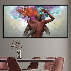 Sensual Embrace Canvas Art Clock Canvas