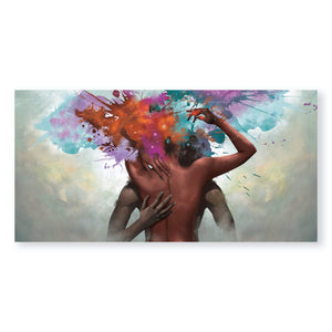 Sensual Embrace Canvas Art Clock Canvas