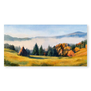 Serene Mountains Canvas Art Clock Canvas