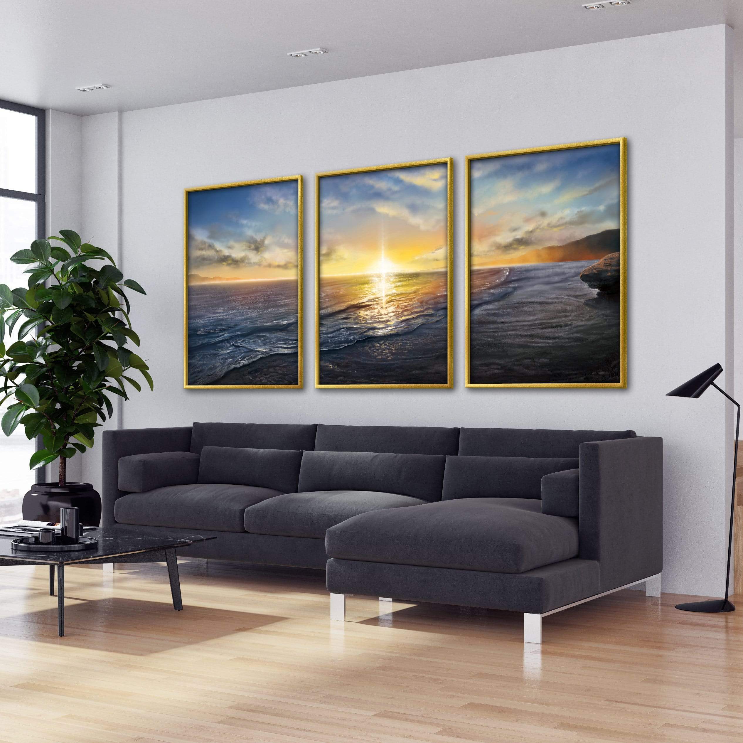 Serene Waves Canvas Art Clock Canvas