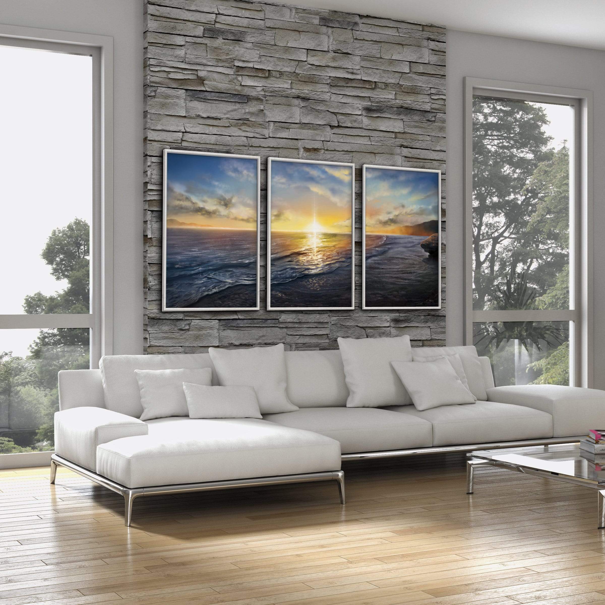 Serene Waves Canvas Art Clock Canvas