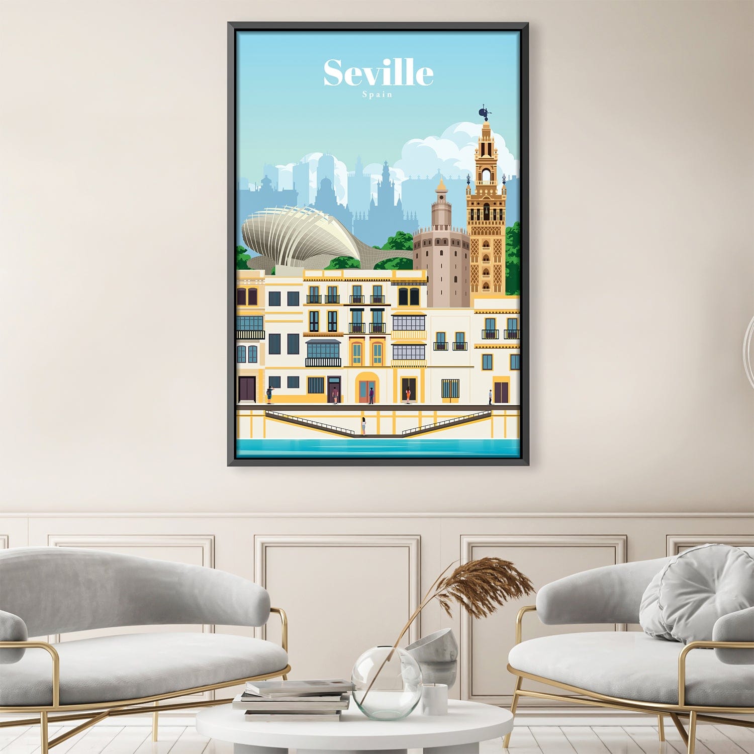 Seville Canvas - Studio 324 Art Clock Canvas