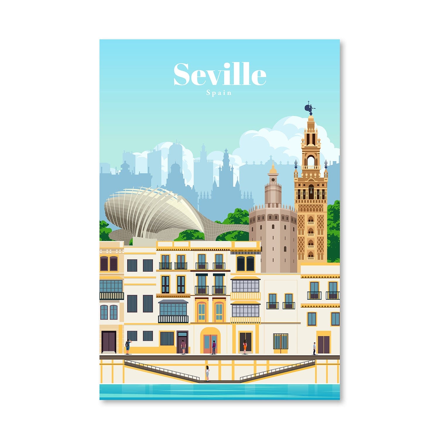 Seville Canvas - Studio 324 Art Clock Canvas