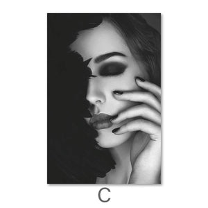 Shaded Beauty Canvas Art C / 40 x 50cm / No Board - Canvas Print Only Clock Canvas