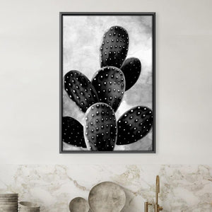 Shaded Cactus Canvas Art Clock Canvas