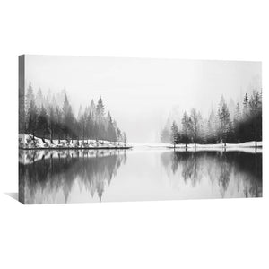 Shaded Lake Canvas Art Clock Canvas