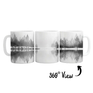 Shaded Lake Mug Mug White Clock Canvas