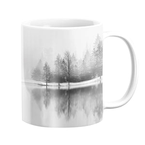 Shaded Lake Mug Mug White Clock Canvas