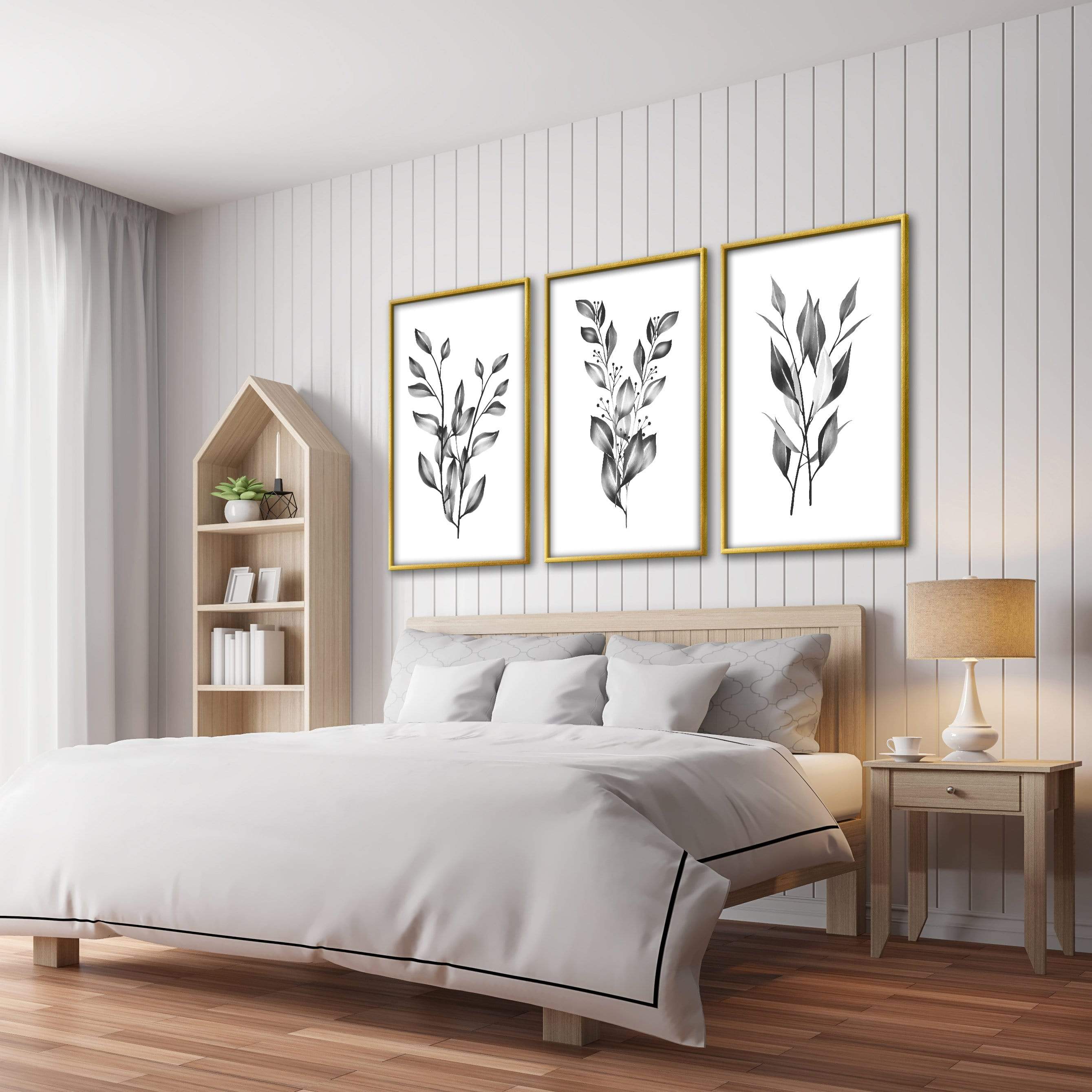 Shaded Leaves Canvas Art Clock Canvas