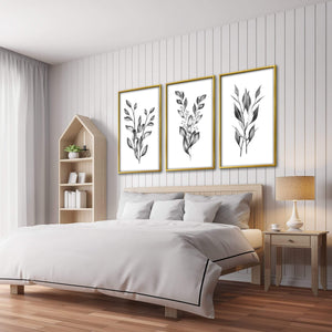 Shaded Leaves Canvas Art Clock Canvas