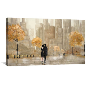 Shaded Strolls Canvas Art 50 x 25cm / Unframed Canvas Print Clock Canvas