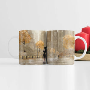 Shaded Strolls Mug Mug White Clock Canvas