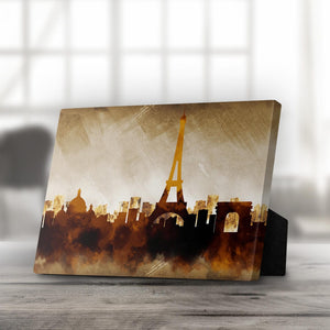 Shades of Paris Desktop Canvas Desktop Canvas 25 x 20cm Clock Canvas