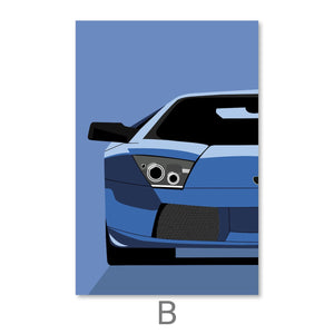 Shades of Speed Canvas Art Clock Canvas