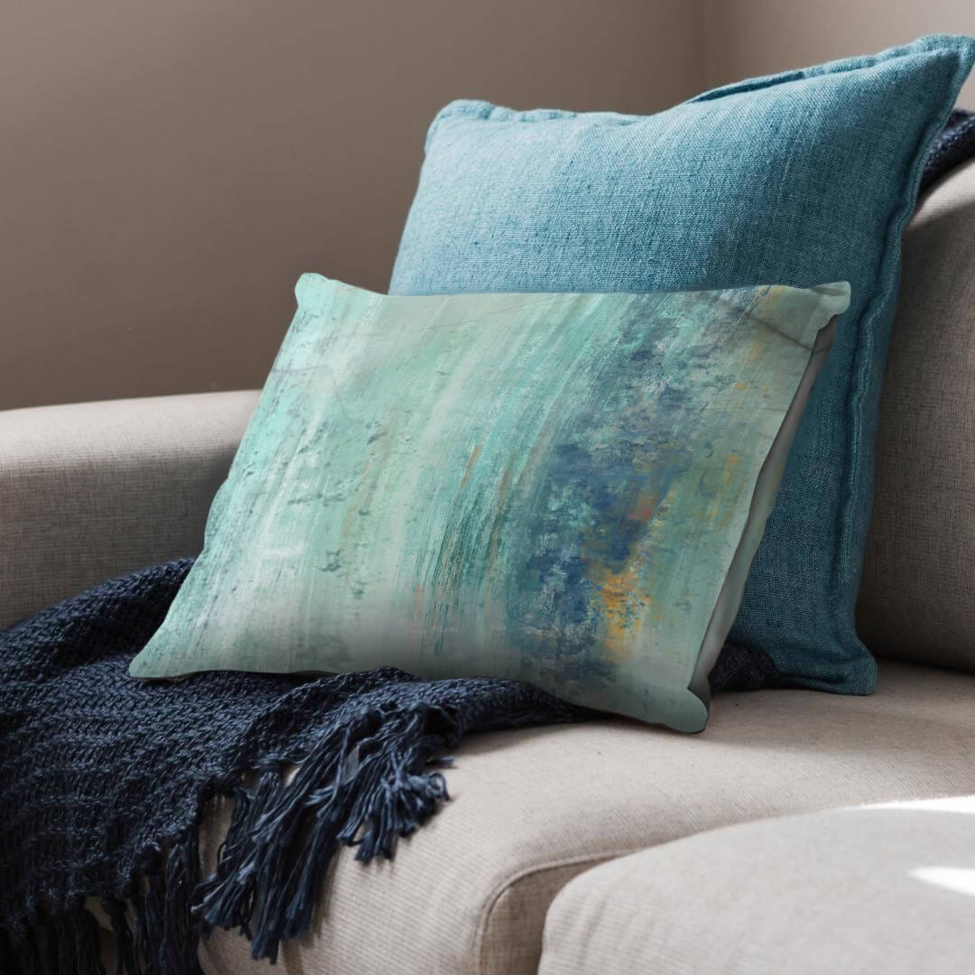 Shades of Turquoise Cushion Cushion Cushion Landscape Clock Canvas