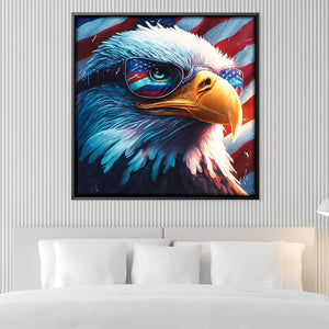 Shades on the Eagle Canvas Art Clock Canvas