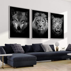 Shadow Animals Canvas Art Clock Canvas