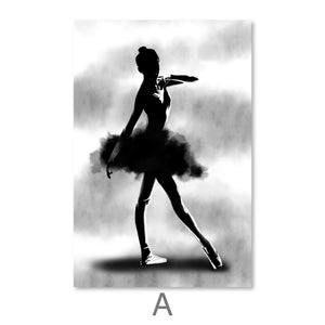 Shadow Dancers Canvas Art A / 30 x 45cm / Unframed Canvas Print Clock Canvas