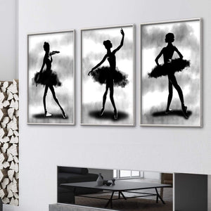 Shadow Dancers Canvas Art Clock Canvas