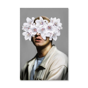 Shady Bouquet Canvas Art Clock Canvas