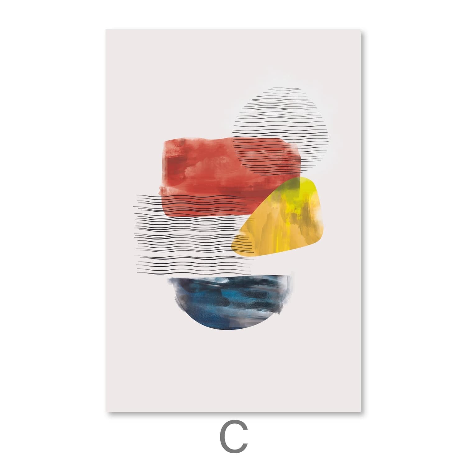Shaped Montage Canvas Art C / 30 x 45cm / Unframed Canvas Print Clock Canvas