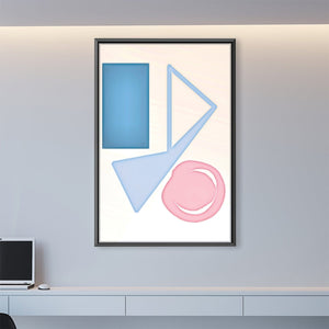 Shapes Askew Canvas Art 30 x 45cm / Unframed Canvas Print Clock Canvas
