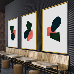 Shapes of Abstract Canvas Art Clock Canvas